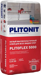 PLITONIT PLITOFLEX 5000 Белый высокоэластичный клей